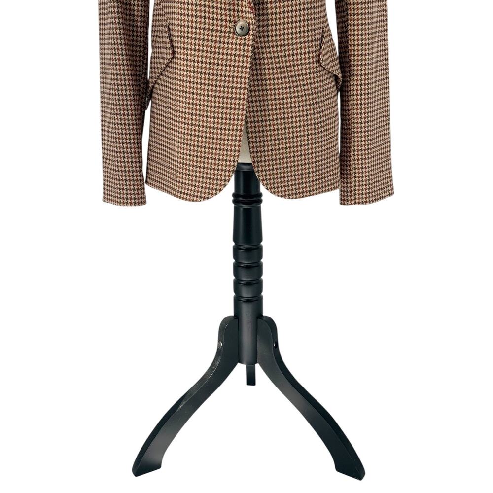 L'agence Chamberlain Tailored Blazer Tan Brown Preppy Plaid Jacket Size 8 NWT - Picture 8 of 15